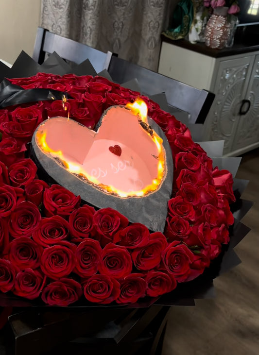 Burn Heart with Message