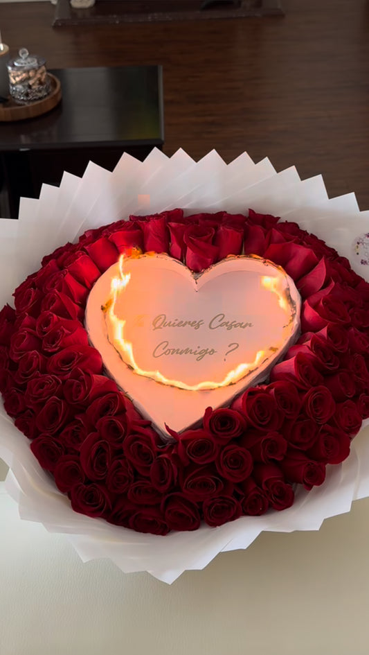Burn Heart with Message